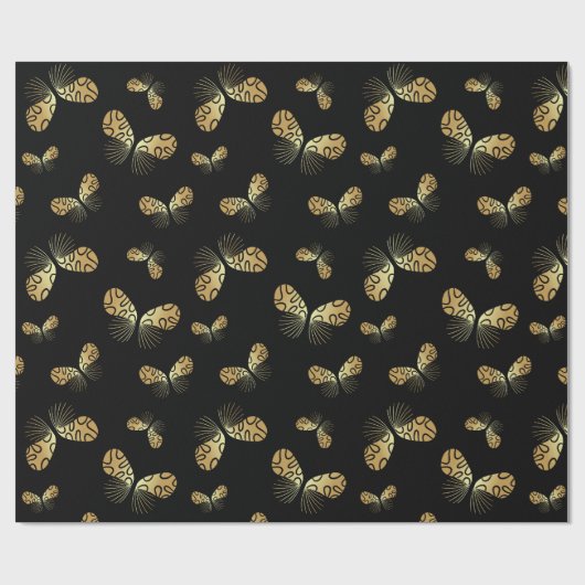 Moth Butterfly Pattern Geschenkpapier (Flach)