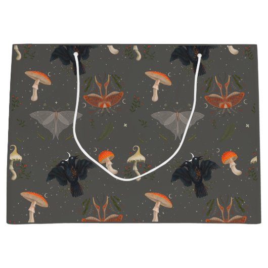 Moth Butterfly Pattern Große Geschenktüte (Vorderseite)