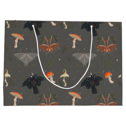 Moth Butterfly Pattern Große Geschenktüte (Rückseite)