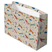Moth Butterfly Pattern Große Geschenktüte (Rückseite Schrägansicht)