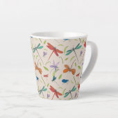 Moth Butterfly Pattern Latte Tasse (Rechte Ecke)