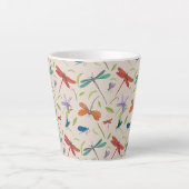 Moth Butterfly Pattern Latte Tasse (Vorderseite)