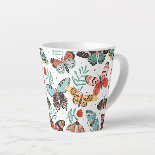 Moth Butterfly Pattern Milchtasse (Rechte Ecke)
