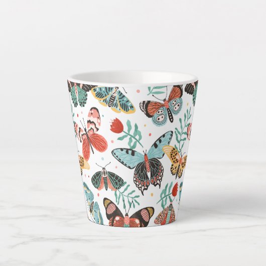 Moth Butterfly Pattern Milchtasse (Vorderseite)