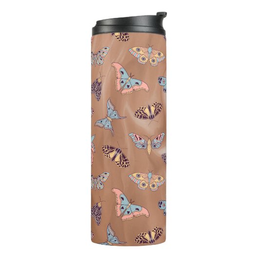 Moth Butterfly Pattern Thermosbecher (Nach links gedreht)