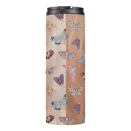 Moth Butterfly Pattern Thermosbecher (Rückseite)