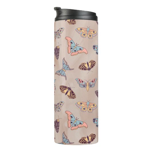 Moth Butterfly Pattern Thermosbecher (Nach rechts gedreht)