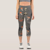 Moth Cotattcore-Muster Capri Leggings (Vorderseite)
