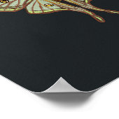 Moth Cotgattcore Insektenkunst Poster (Ecke)