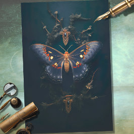 Moth Dark Academia 1 Dekoupage Paper Seidenpapier