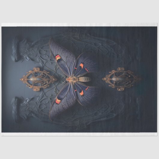 Moth Dark Academia 3 Dekoupage Paper Seidenpapier (Vorderseite)