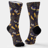 Moth Floral Socken (Gewinkelt)