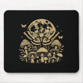 Moth Full Moon Mushroom Boho Aesthetic Occult Men Mousepad (Vorne)