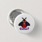 Moth Full Of Coffee Christmas Edition Button (Vorne & Hinten)