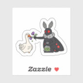 Moth Füttre die Gans Aufkleber (Blatt)