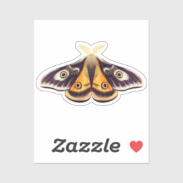 Moth Insect Art Goblincore Saturnia Witchy Green Aufkleber