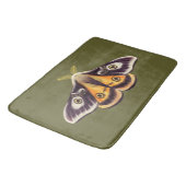 Moth Insect Art Goblincore Saturnia Witchy Green Badematte (Schrägansicht)