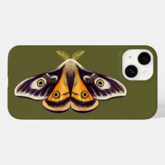 Moth Insect Art Goblincore Saturnia Witchy Green Case-Mate iPhone 14 Hülle