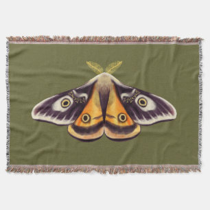Moth Insect Art Goblincore Saturnia Witchy Green Decke