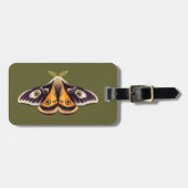Moth Insect Art Goblincore Saturnia Witchy Green Gepäckanhänger (Vorderseite horizontal)