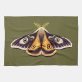 Moth Insect Art Goblincore Saturnia Witchy Green Geschirrtuch (Horizontal)
