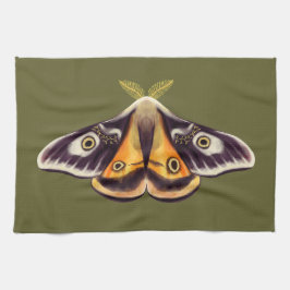 Moth Insect Art Goblincore Saturnia Witchy Green Geschirrtuch