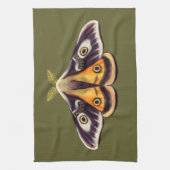 Moth Insect Art Goblincore Saturnia Witchy Green Geschirrtuch (Vertikal)