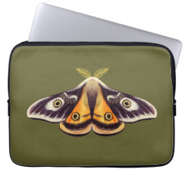 Moth Insect Art Goblincore Saturnia Witchy Green Laptopschutzhülle