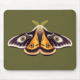 Moth Insect Art Goblincore Saturnia Witchy Green Mousepad