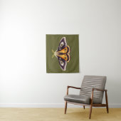 Moth Insect Art Goblincore Saturnia Witchy Green Wandteppich (Beispiel)