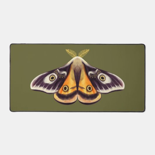 Moth Insect Art Goblincore Witchy Green Butterfly Schreibtischunterlage (Vorderseite)