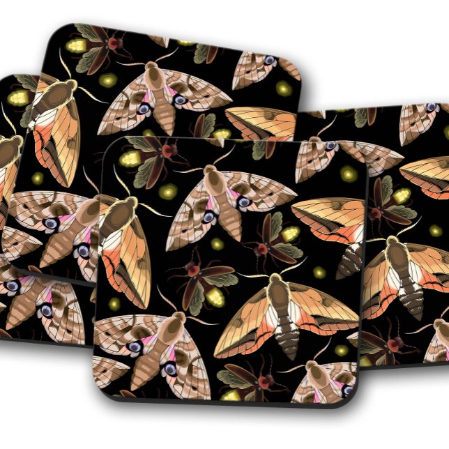 Moth Insect Bug | Moth Cork Untersetzer Set
