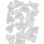 Moth Line Art Zeichnend Aufkleber (Vorderseite)