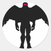 Moth Man Runder Aufkleber (Vorderseite)