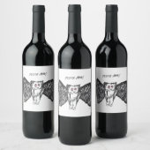 Moth Man Wine Label Weinetikett (Flaschen)