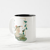 Moth Mask Fairy Girl Tasse (Vorderseite Links)