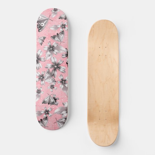 Moth Meadow Skateboard (Vorderseite)