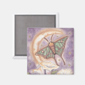 Moth & Moonblumen Magnet (Vorderseite/Rückseite)