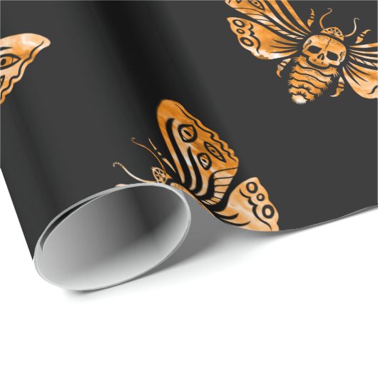 Moth-Muster des Todes Geschenkpapier (Rolleneckpunkt)