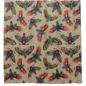 Moth Muster Duschvorhang (Vorderseite)