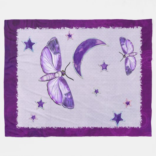 Moth Mystic New Age BEDINGT COMFORTER THROW Fleecedecke (Vorderseite (Horizontal))