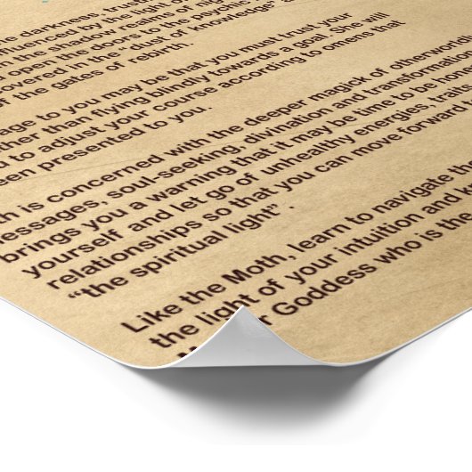 MOTH MYTHOLOGY POSTER (Ecke)