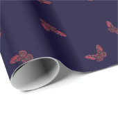 Moth oder Crimson Red Geschenkpapier (Rolleneckpunkt)