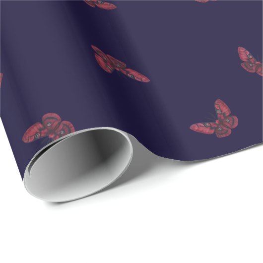 Moth oder Crimson Red Geschenkpapier (Rolleneckpunkt)