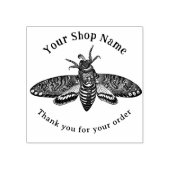 Moth of Death Template Small Business Gummistempel (Prägung)