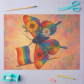 Moth of Stolz and Blossoms Decoupage Paper Seidenpapier (Basteln)