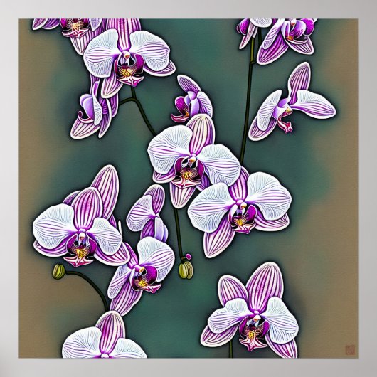 Moth Orchid - Leinwand Art Print Poster (Vorne)