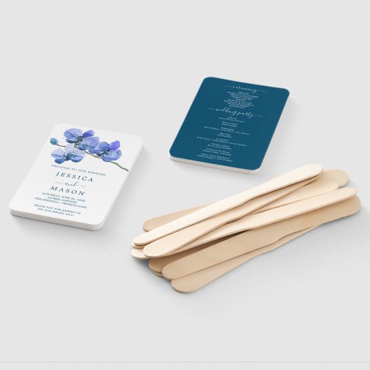 Moth Orchid Wedding Program Fan Fächer (Non-assembled)