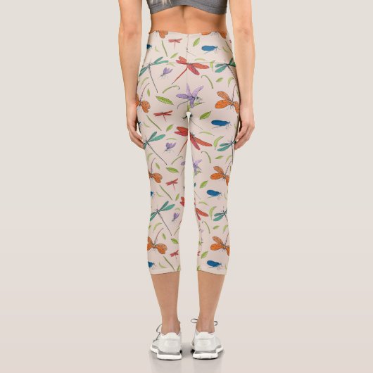 Moth Pattern Capri Leggings (Rückseite)
