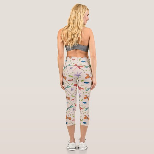 Moth Pattern Capri Leggings (Rückseite)